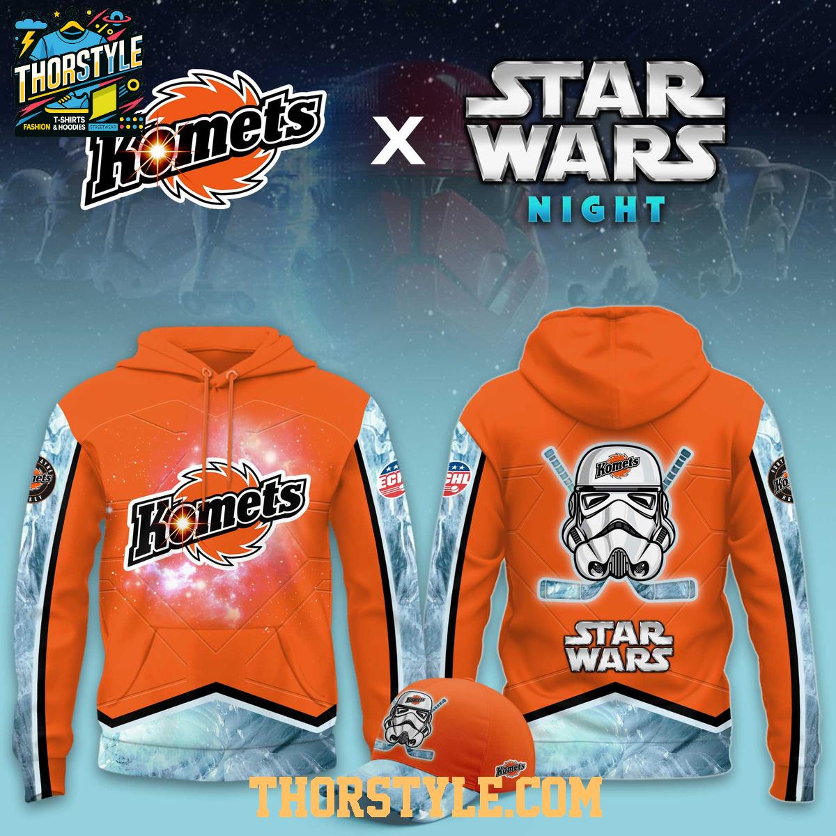 Fort Wayne Komets Star Wars Night 2026 Christmas Orange Hoodie Fort Wayne Komets Star Wars Night 2026 Christmas Orange Hoodie