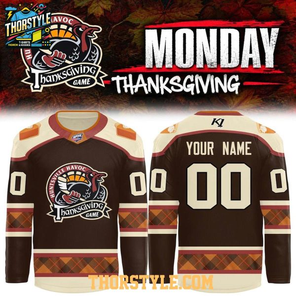 Huntsville Havoc Thanksgiving Night 2026 Game Personalized Hockey Jersey