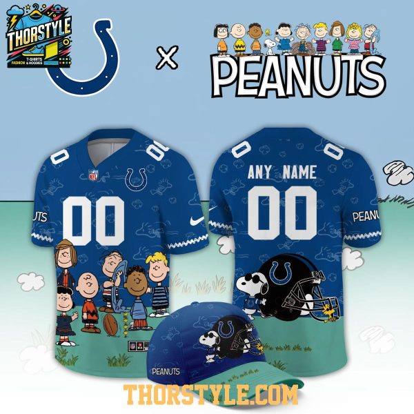 Indianapolis Colts Peanuts 2026 X-mas Snoopy Night Custom Football Jersey