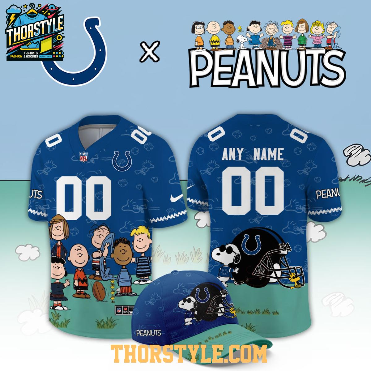 Indianapolis Colts Peanuts 2026 X-mas Snoopy Night Custom Football Jersey Indianapolis Colts Peanuts 2026 X-mas Snoopy Night Custom Football Jersey