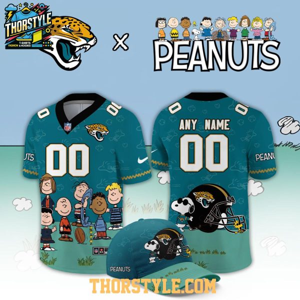 Jacksonville Jaguars Peanuts 2026 X-mas Snoopy Night Custom Football Jersey