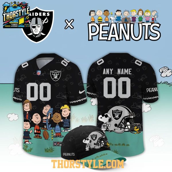 Las Vegas Raiders Peanuts 2026 X-mas Snoopy Night Custom Football Jersey