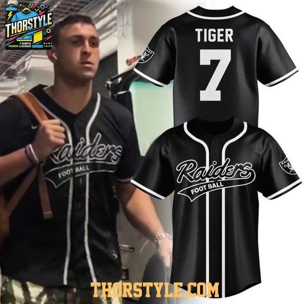 Las Vegas Raiders Tigers 2026 Game Night Of No.7 Baseball Jersey