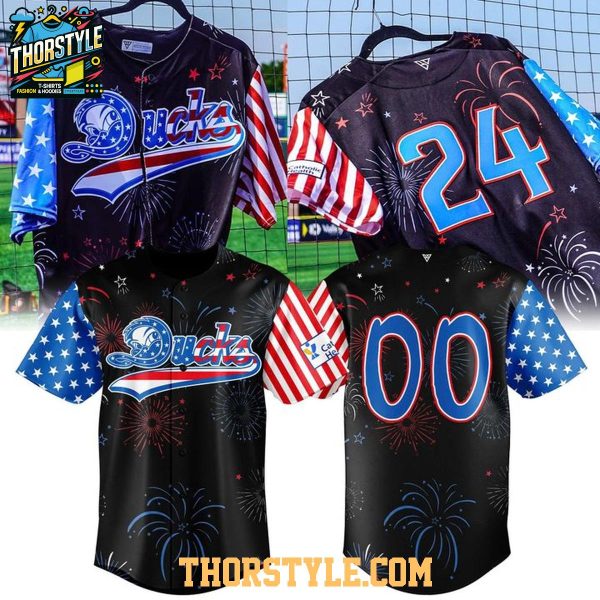 Long Island Ducks 4th of July 2026 America250 Personalized Baseball Jersey