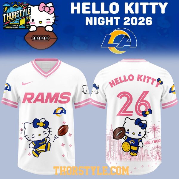 Los Angeles Rams Hello Kitty Meets Game Day 2026 Personalized Football Jersey
