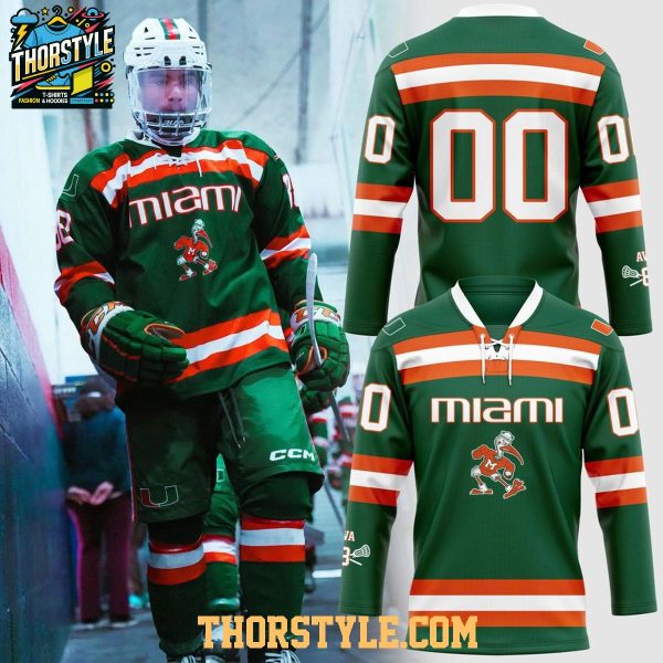 Miami Hurricanes 2026 University of Miami 2026 Personalized Hockey Jersey