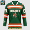 Miami Hurricanes 2026 University of Miami 2026 Personalized Hockey Jersey