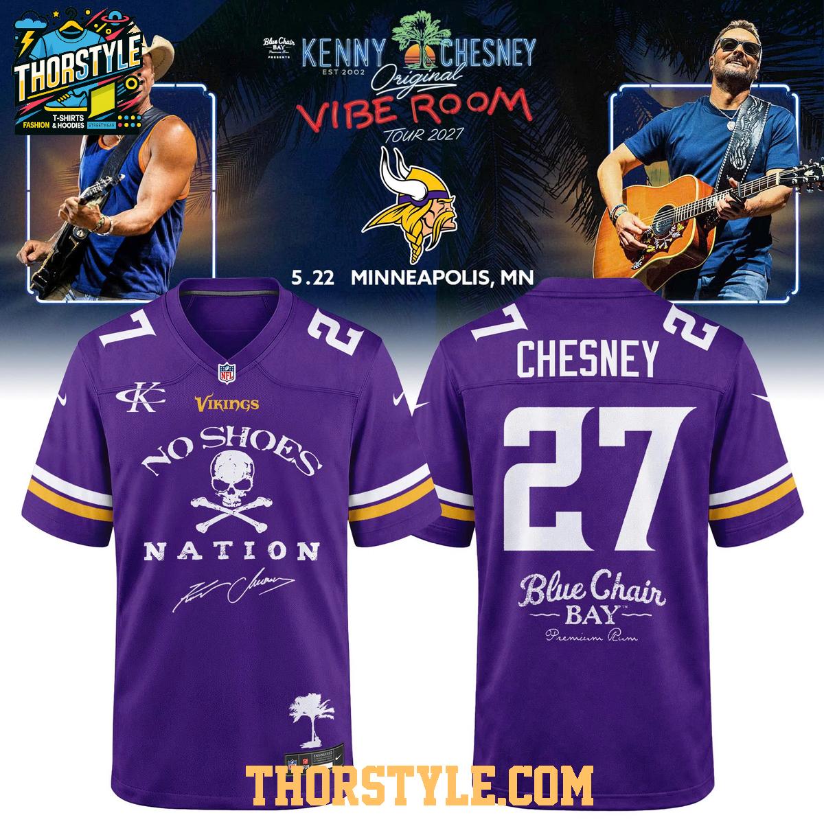 Minnesota Vikings Kenny Chesney The Original Vibe Room Tour 2027 Football Jersey Minnesota Vikings Kenny Chesney The Original Vibe Room Tour 2027 Football Jersey
