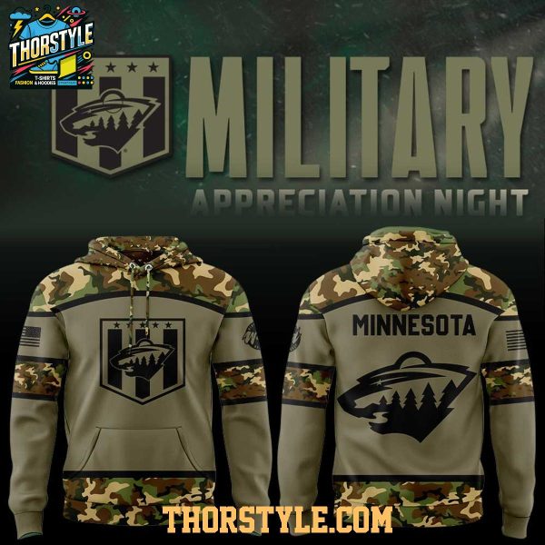 Minnesota Wild Military Appreciation Night 2026 Hockey Game Hoodie Shirts