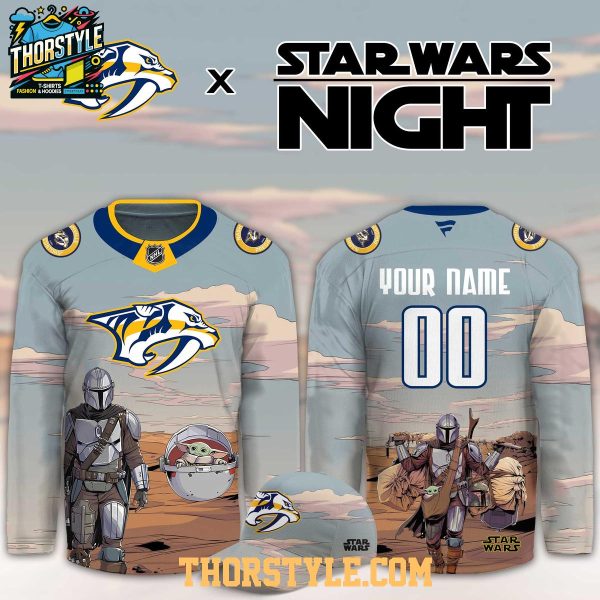 Nashville Predators Star Wars Night 2026 Grogu Game Custom Hockey Jersey