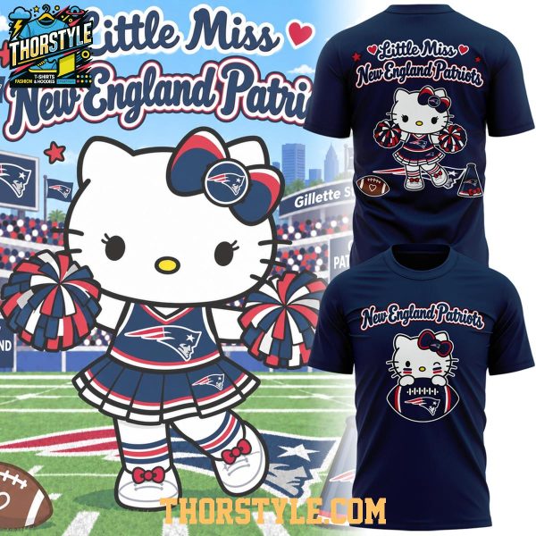 New England Patriots Hello Kitty 2026 Little Miss Patriots Hoodie T-Shirt