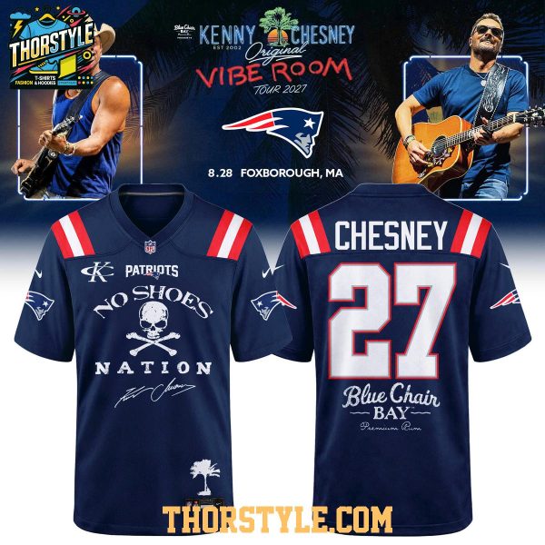 New England Patriots Kenny Chesney The Original Vibe Room Tour 2027 Football Jersey
