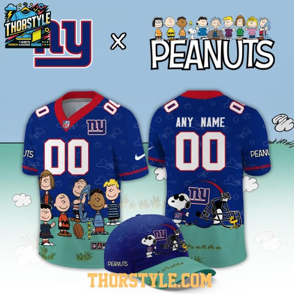 New York Giants Peanuts 2026 Christmas Night Custom Football Jersey