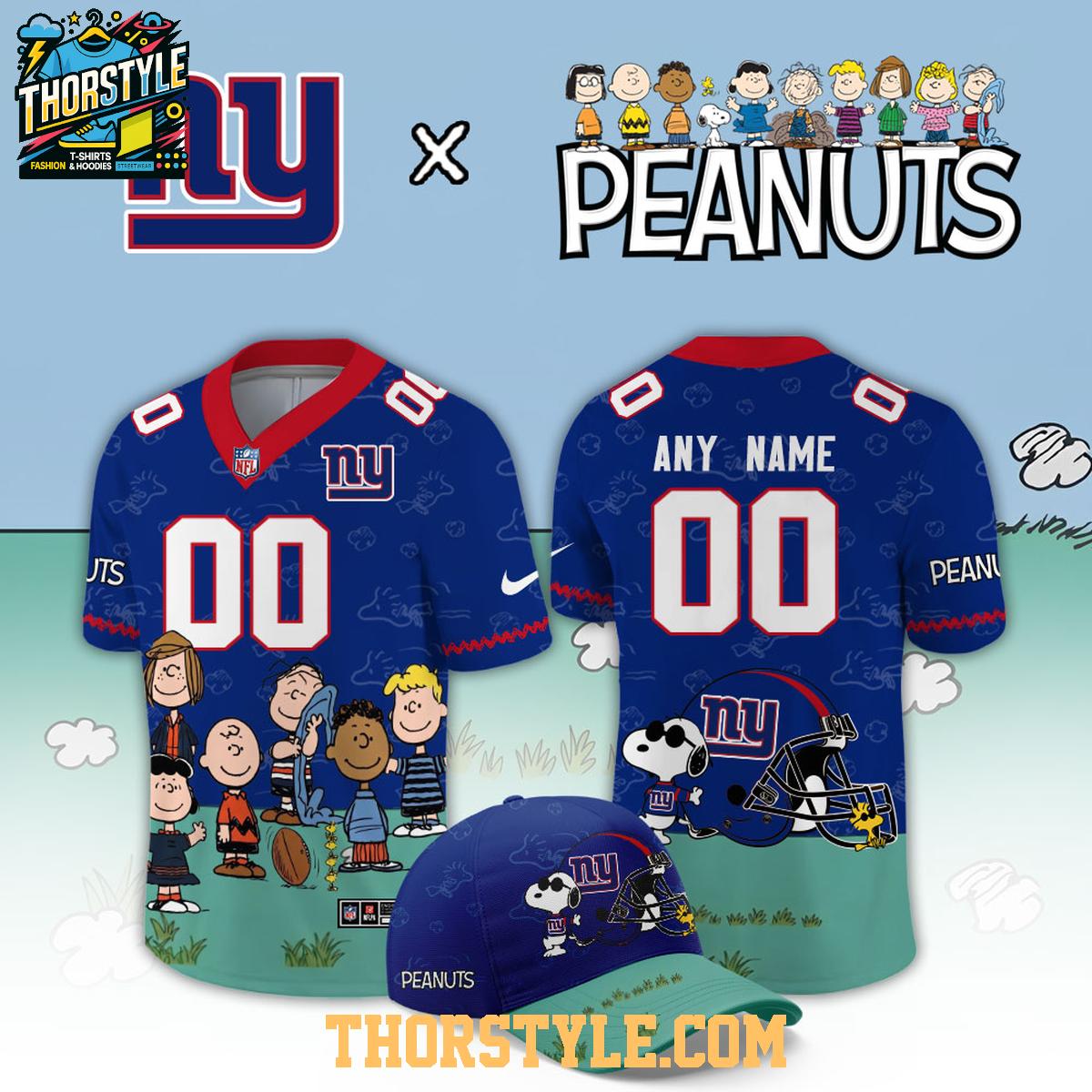 New York Giants Peanuts 2026 Christmas Night Custom Football Jersey New York Giants Peanuts 2026 Christmas Night Custom Football Jersey