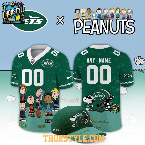 New York Jets Peanuts 2026 Christmas Night Custom Football Jersey