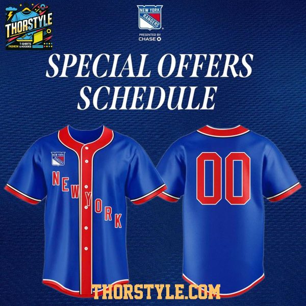 New York Rangers Special Offer Night 2026 Theme Game Baseball Jersey