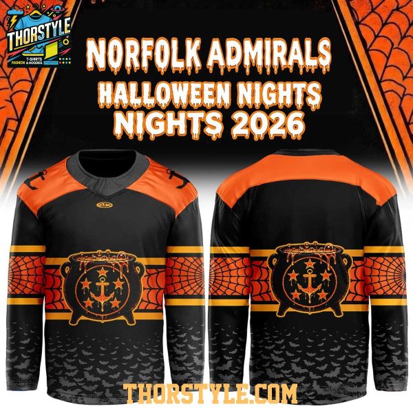 Norfolk Admirals x Halloween Night 2026 Personalized Hockey Jersey