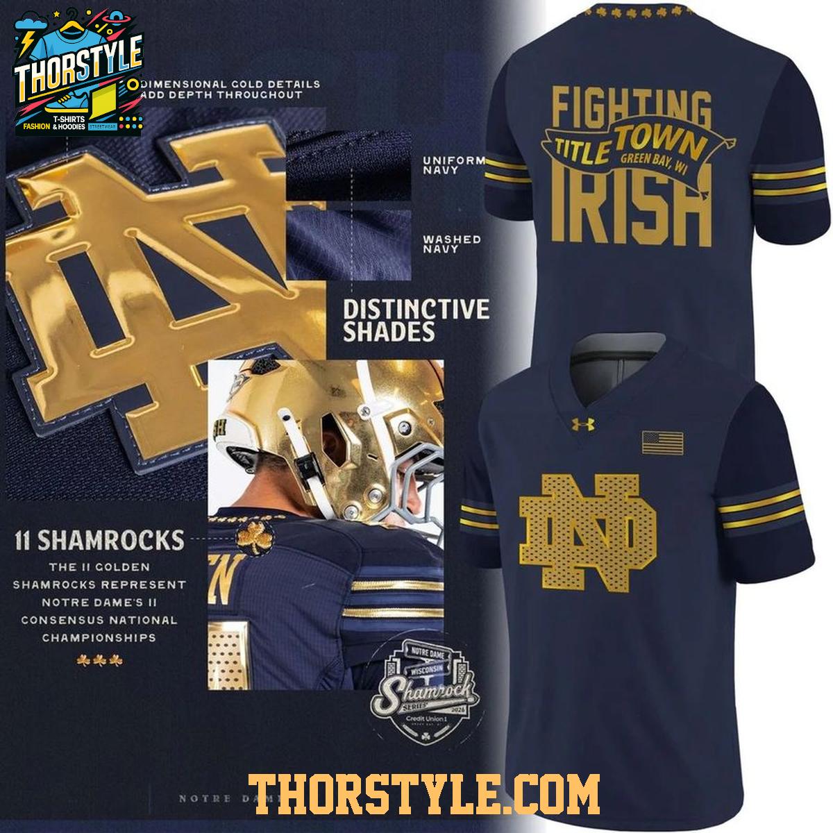 Notre Dame Fighting Irish 2026 Shamrock Series Custom Football Jersey Notre Dame Fighting Irish 2026 Shamrock Series Custom Football Jersey
