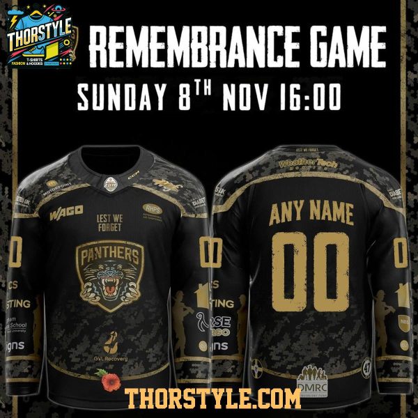 Nottingham Panthers 2026 Remembrance Night Personalized Hockey Jersey