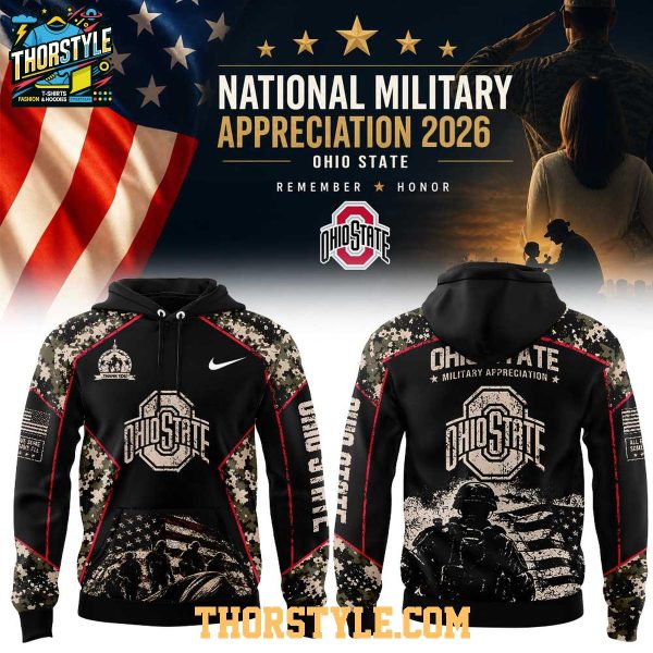 Ohio State Buckeyes 2026 National Military Appreciation Hoodie T-Shirt
