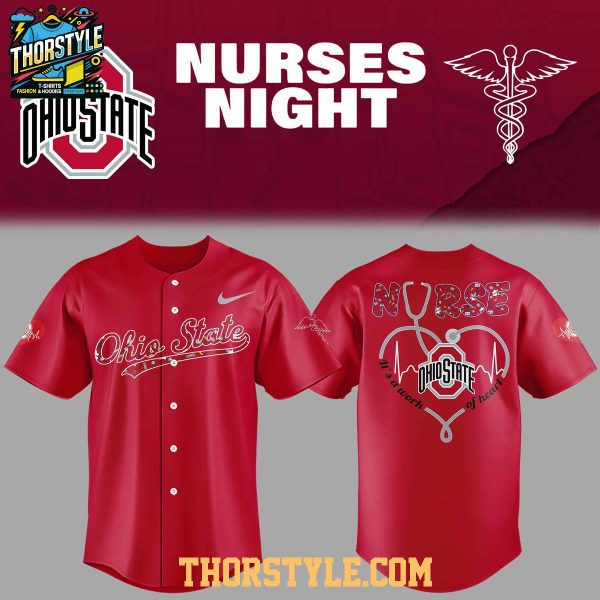 Ohio State Buckeyes 2026 x Nurse Night Appreciation Baseball Jersey