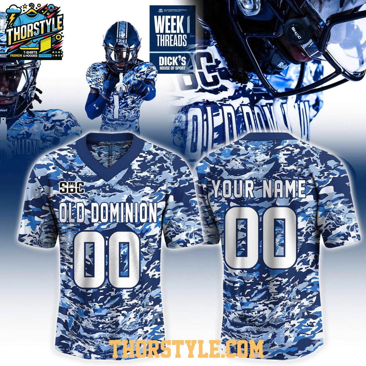 Old Dominion Monarchs Outfitted In Honor 2026 Personalized Football Jersey Old Dominion Monarchs Outfitted In Honor 2026 Personalized Football Jersey