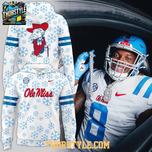 Ole Miss Rebels 2026 Ole Miss Icy White Game Hoodie T-Shirt