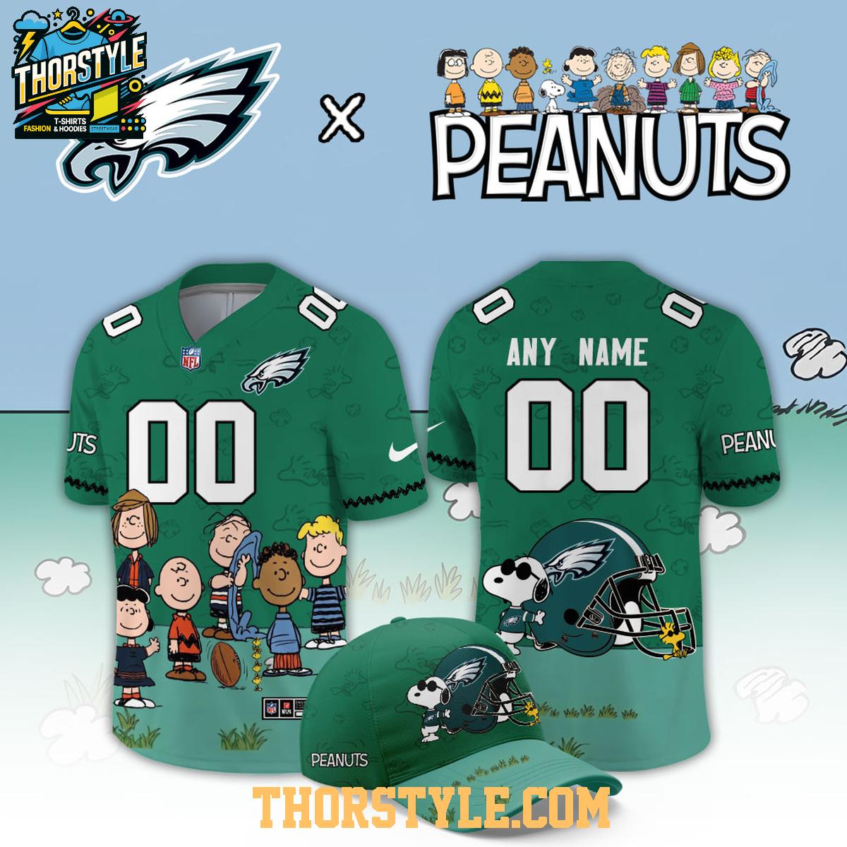 Philadelphia Eagles Peanuts 2026 Christmas Night Custom Football Jersey Philadelphia Eagles Peanuts 2026 Christmas Night Custom Football Jersey