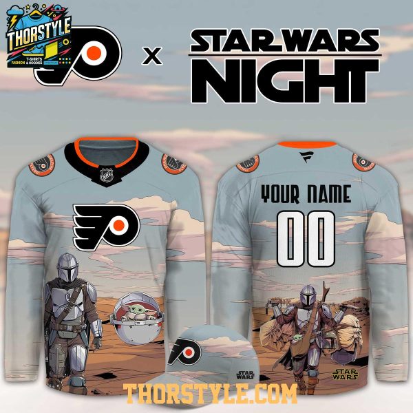 Philadelphia Flyers Star Wars Night 2026 Grogu Game Custom Hockey Jersey