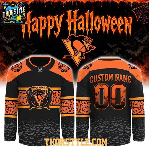 Pittsburgh Penguins x Halloween Day 2026 Personalized Hockey Jersey