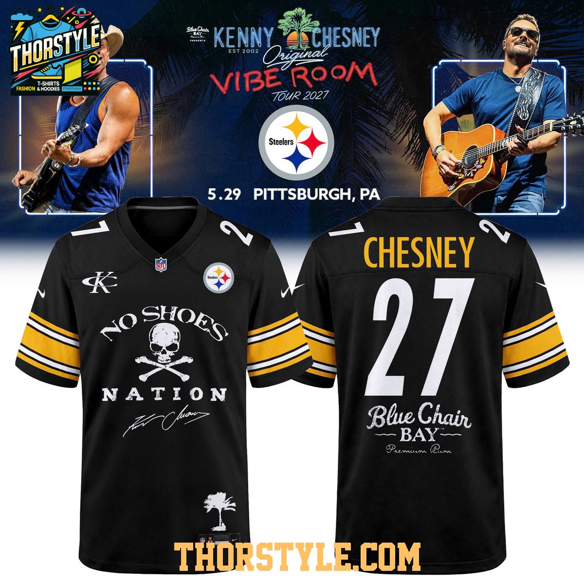 Pittsburgh Steelers Kenny Chesney The Original Vibe Room Tour 2027 Football Jersey Pittsburgh Steelers Kenny Chesney The Original Vibe Room Tour 2027 Football Jersey