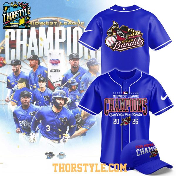 Quad Cities River Bandits 2026 Midwest League Champions Baseball Jersey