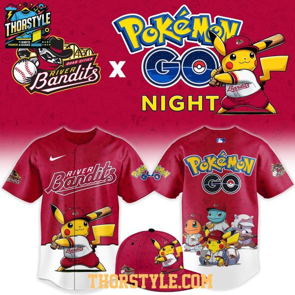 Quad Cities River Bandits Pokemon Night 30th Anniversary 2026 Baseball Jersey