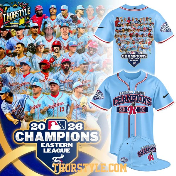Reading Fightin’ Phils 2026 Eastern League Champions Baby Blue Baseball Jersey