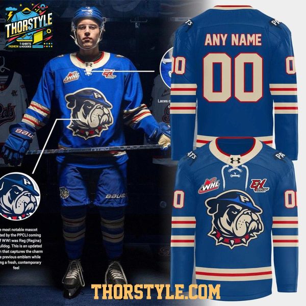 Regina Pats Bulldog Throwback Night 2026 Personalized Hockey Jersey