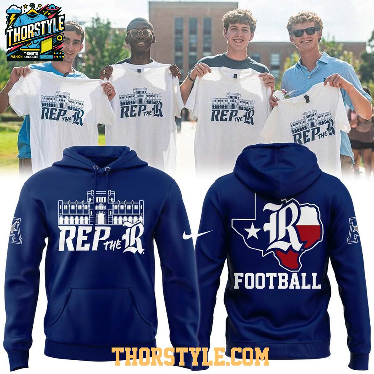 Rice Owls Rep The R 2026 Texas Map Football Hoodie T-Shirt Rice Owls Rep The R 2026 Texas Map Football Hoodie T-Shirt