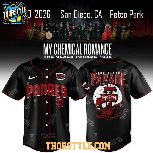 San Diego Padres x My Chemical Romance The Black Parade Tour 2026 Baseball Jersey