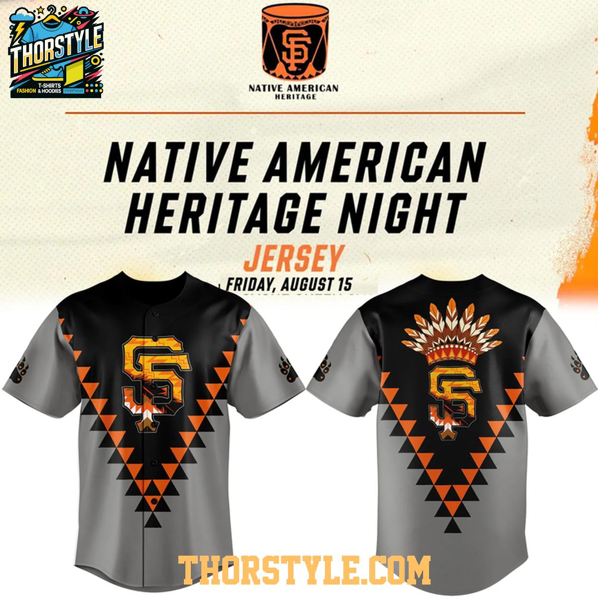 San Francisco Giants Native American Heritage 2026 November Night Jersey San Francisco Giants Native American Heritage 2026 November Night Jersey