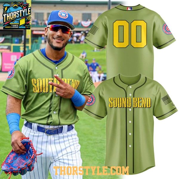 South Bend Cubs 2026 Military Night Green Personalized Baseball Jersey