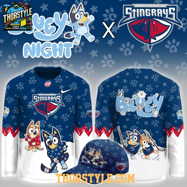 South Carolina Stingrays Bluey And Bingo Night 2026 Christmas Hockey Jersey