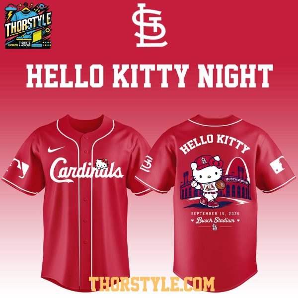St. Louis Cardinals x Hello Kitty 2026 Game All Red Night Baseball Jersey