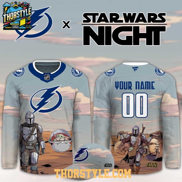 Tampa Bay Lightning Star Wars Night 2026 Grogu Game Custom Hockey Jersey