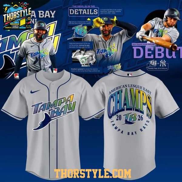 Tampa Bay Rays 2026 AL East Division Champions Road Uniform Jersey