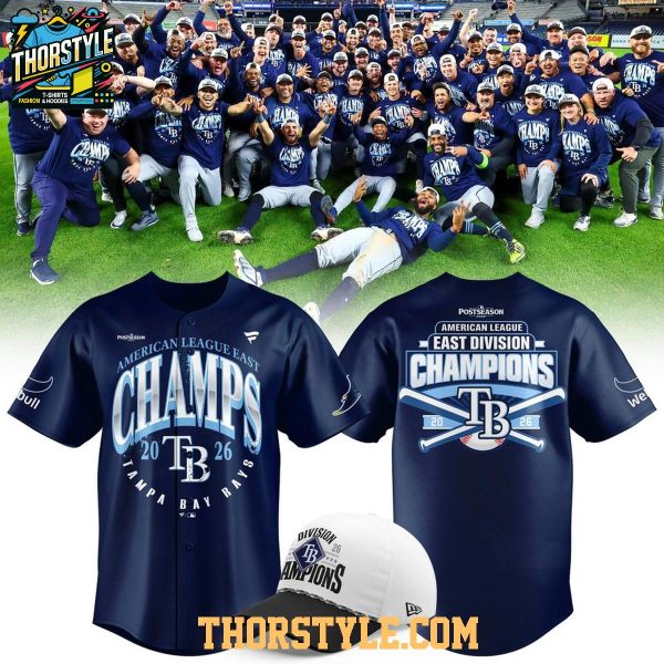 Tampa Bay Rays x East Division Champions 2026 Navy Baseball Jersey