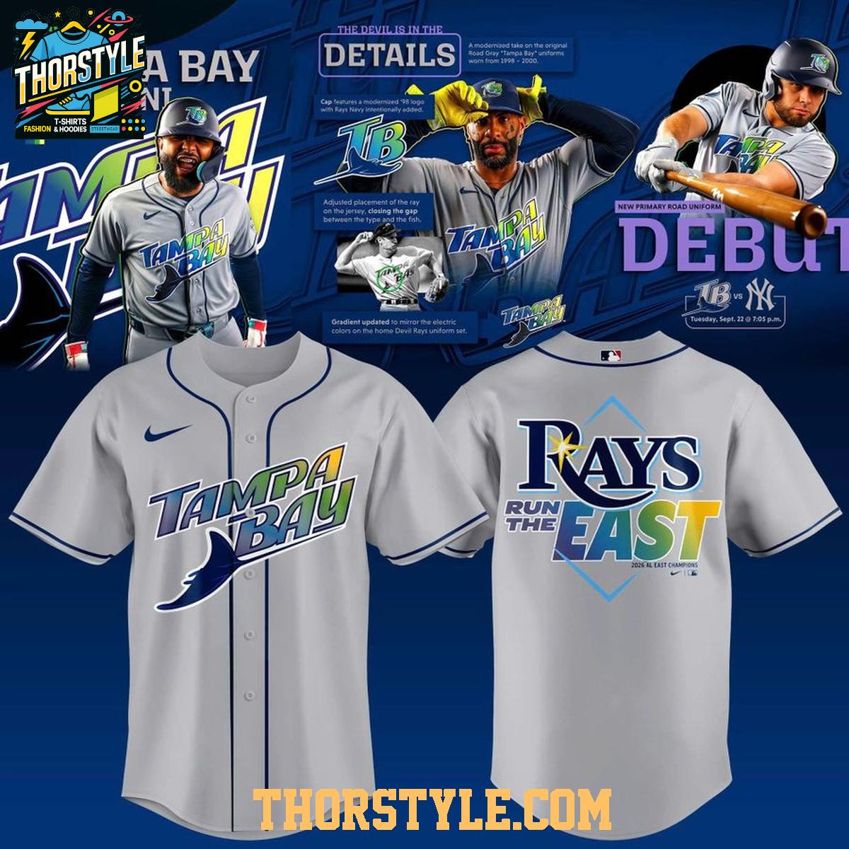 Tampa Bay Rays x Run The EAST Champions 2026 Baseball Jersey Tampa Bay Rays x Run The EAST Champions 2026 Baseball Jersey