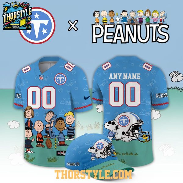 Tennessee Titans Peanuts 2026 Christmas Night Custom Football Jersey