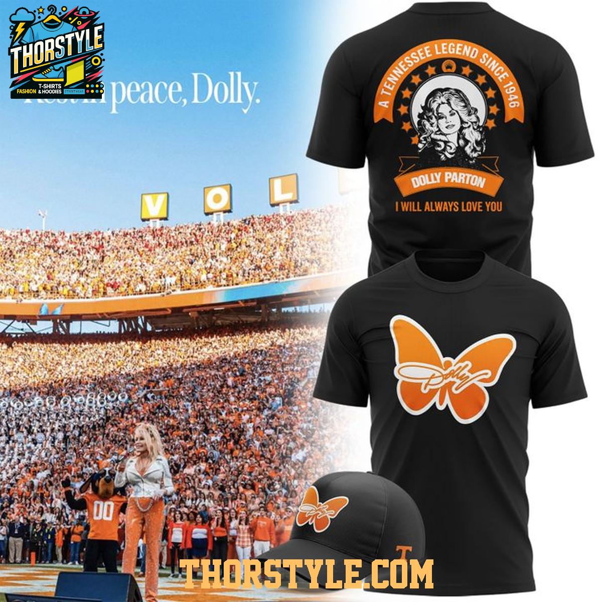 Tennessee Volunteers x Dolly Parton 2026 Forever Butterfly Hoodie T-Shirt Tennessee Volunteers x Dolly Parton 2026 Forever Butterfly Hoodie T-Shirt