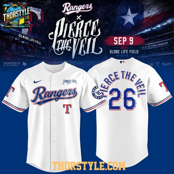 Texas Ranger x Pierce The Veil Globe Life Field 2026 Baseball Jersey