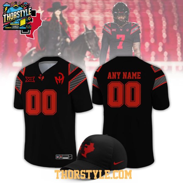 Texas Tech Red Raiders x Let’s Ride All Black 2026 Personalized Football Jersey