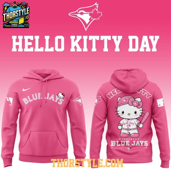 Toronto Blue Jays x Hello Kitty Game 2026 All Hot Pink Hoodie T-Shirt